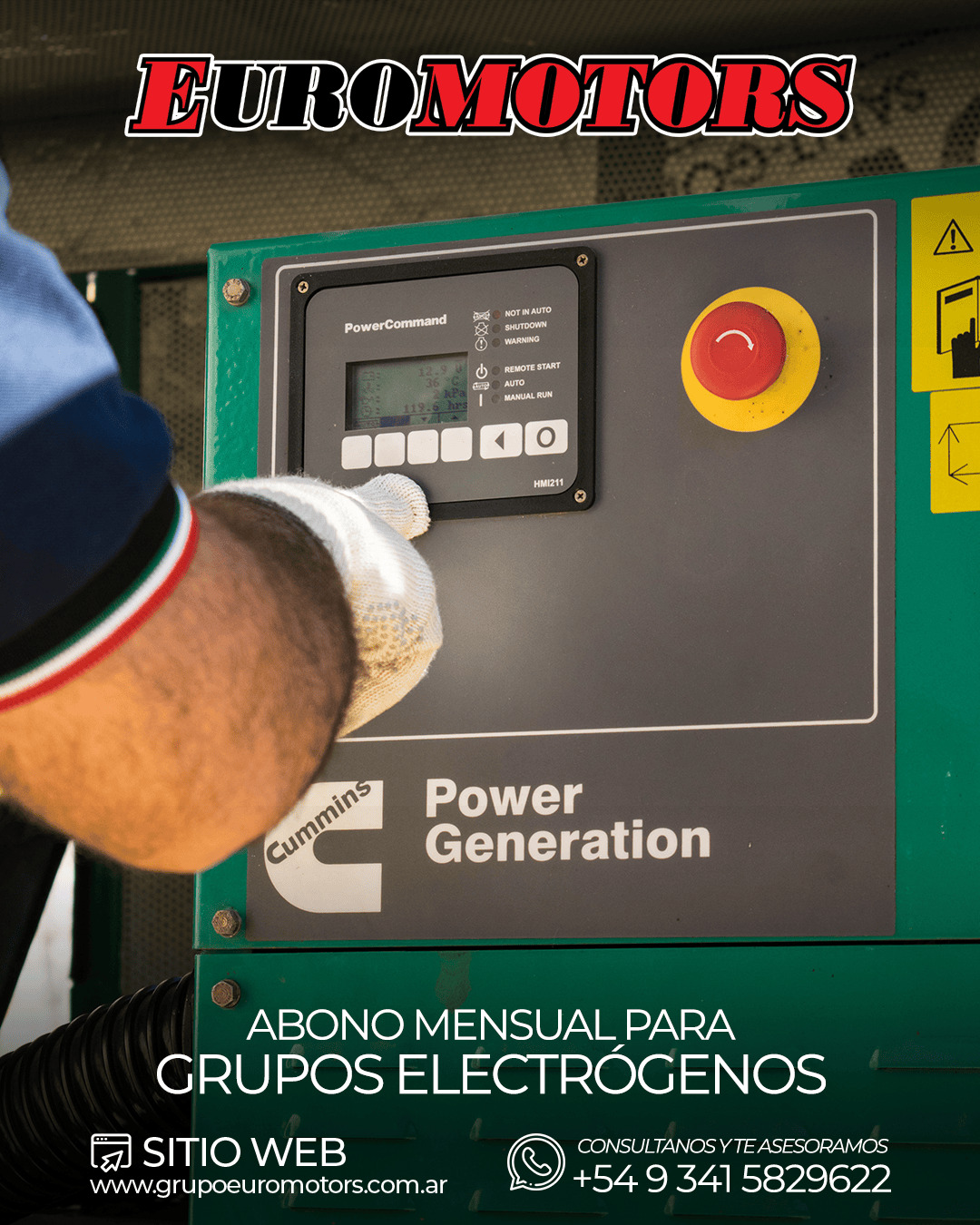 Abonos mensuales para grupos electrógenos de Grupo Euromotors