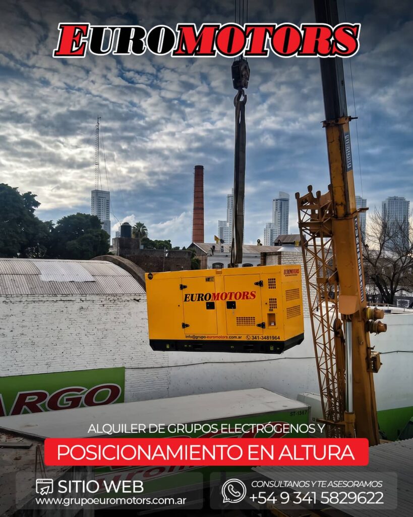 Izaje de grupos electrógenos con grúa