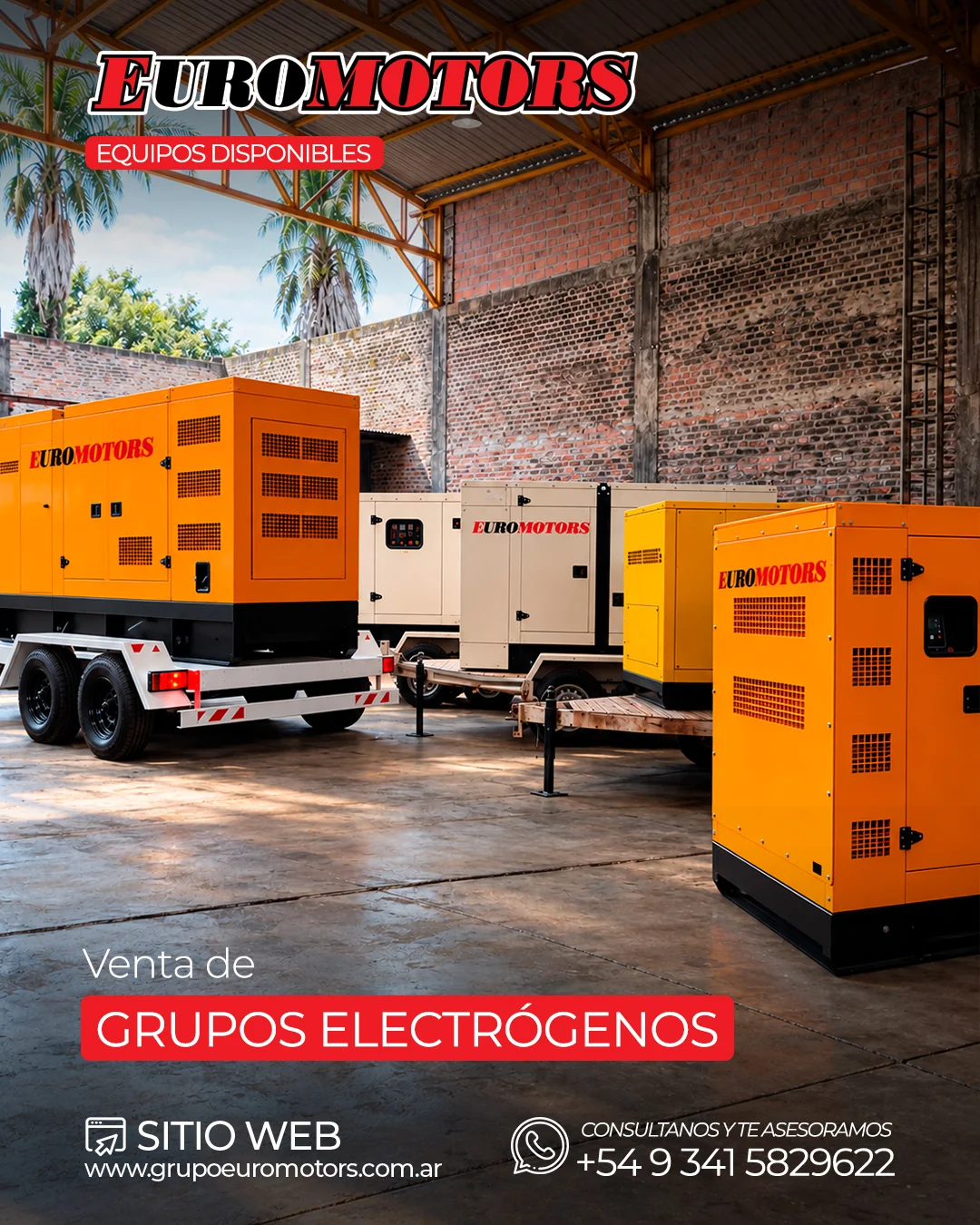 Equipos de Grupo EuroMotors para consultar antes de cotizar un grupo electrógeno