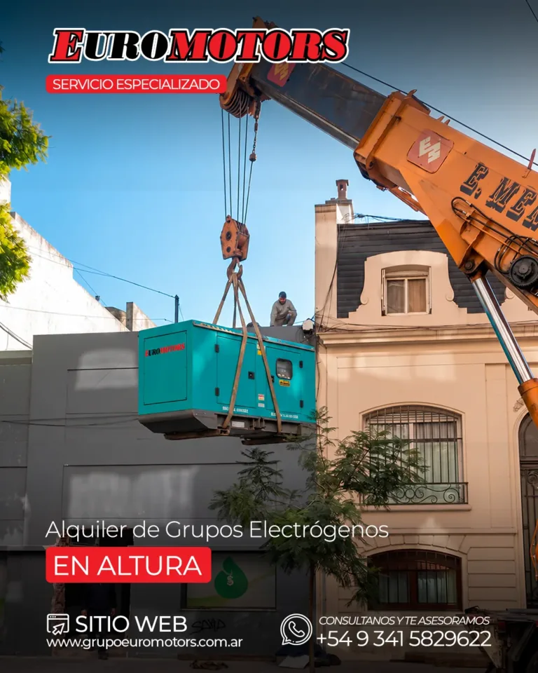 Material de Grupo EuroMotors sobre posicionamiento de grupos electrógenos en altura