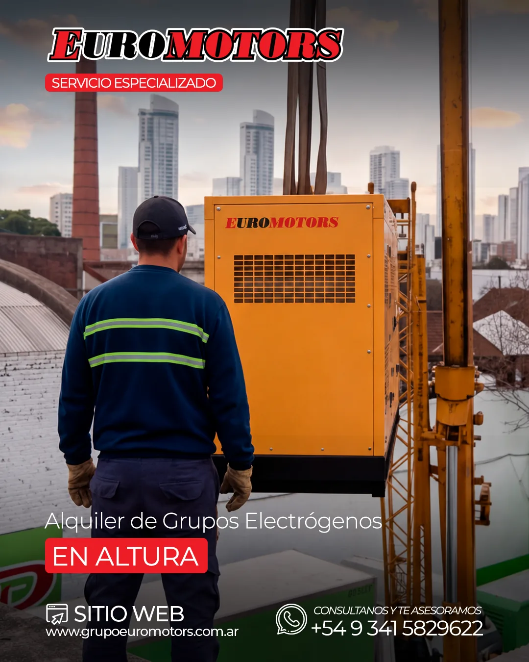Material de Grupo EuroMotors sobre grupos electrógenos en altura