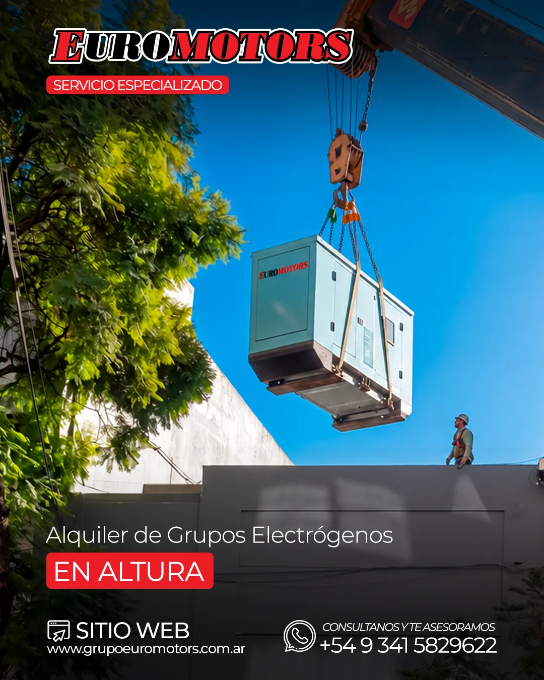 Material de Grupo EuroMotors sobre grupos electrógenos en altura